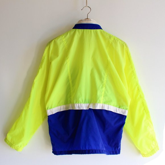 Vintage 80's Nike Yellow Color Block Windbreaker - Picture 3 of 10